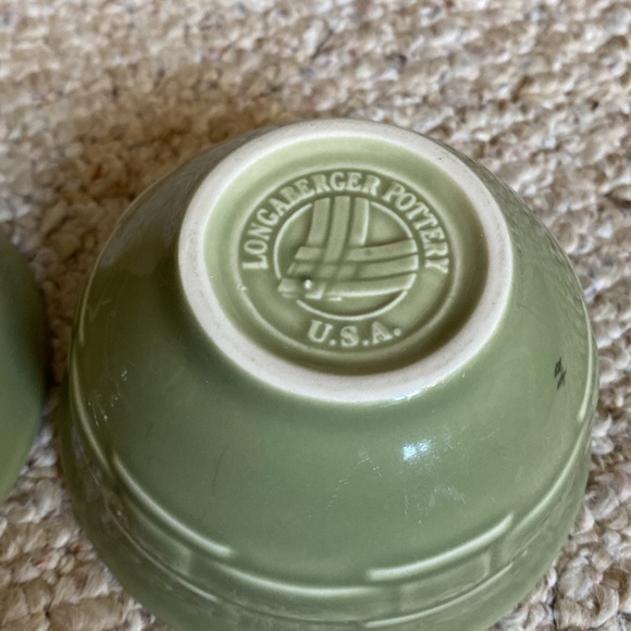 Longaberger woven traditions sage dessert bowls.. - Picture 5 of 8